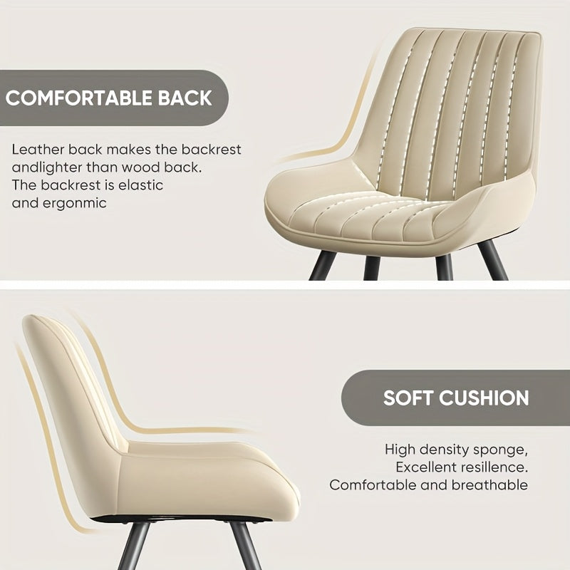 Modern Dining Chairs Set Of 2\u002F4! Comfy Dining Room Chairs Reception Chair with Thick Cushions, Upholstered Fabric Kitchen Side Chairs with Metal Legs Suitable for Office Bar Kitchen Dining Room