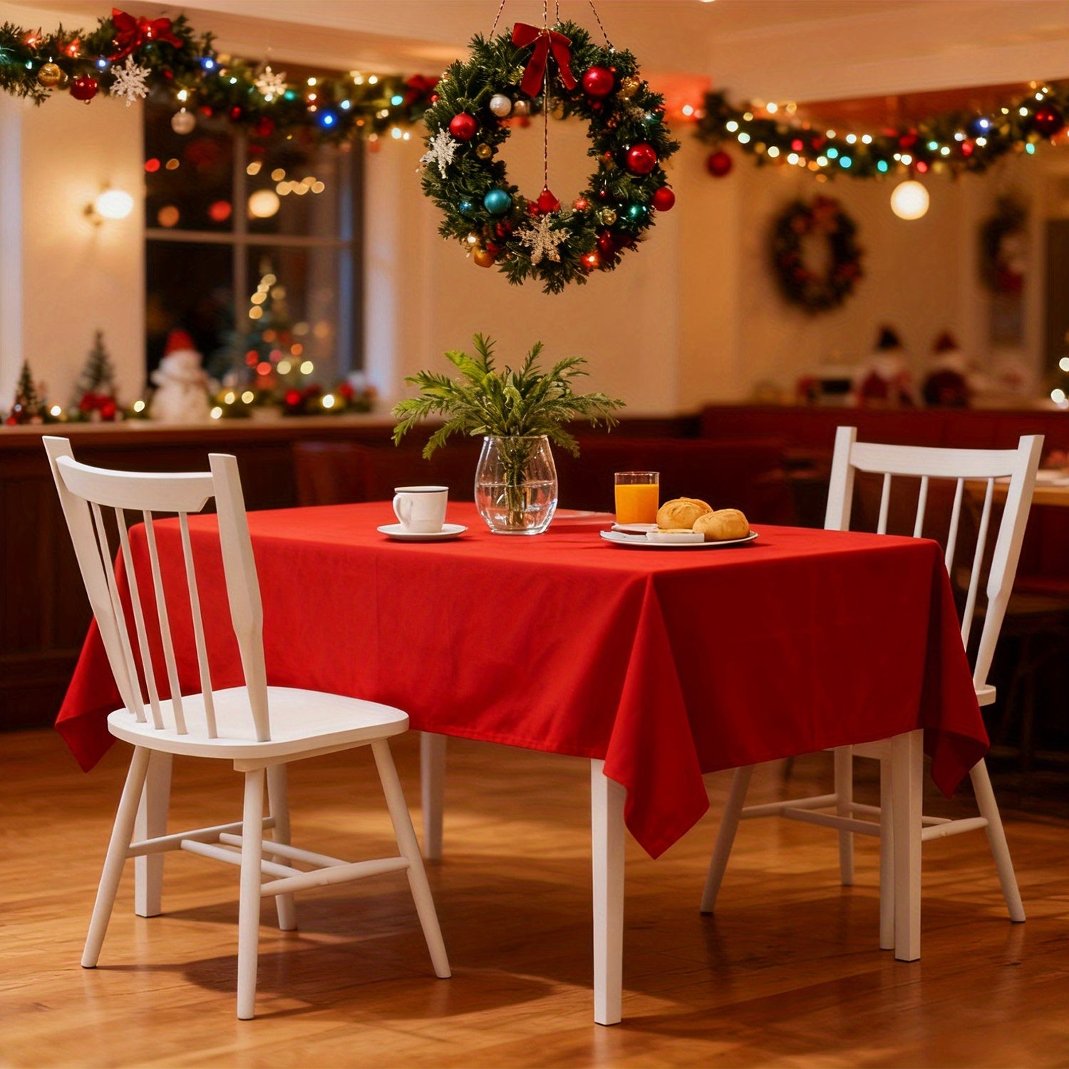 Set of 2\u002F 4 White Windsor Dining Chairs, Farmhouse Wooden Kitchen Chairs with Spindle Back, Mid Century Modern Armless Kitchen Side Chair for Dining Living Room Restaurant, Suitable for Family Gatherings\u002F holiday Gatherings