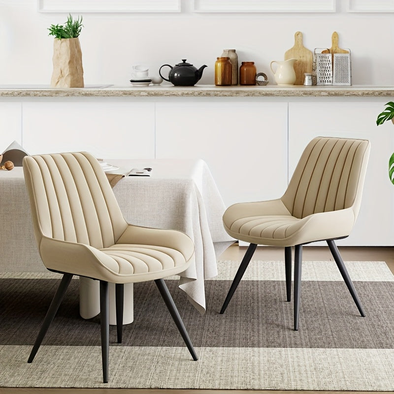 Modern Dining Chairs Set Of 2\u002F4! Comfy Dining Room Chairs Reception Chair with Thick Cushions, Upholstered Fabric Kitchen Side Chairs with Metal Legs Suitable for Office Bar Kitchen Dining Room