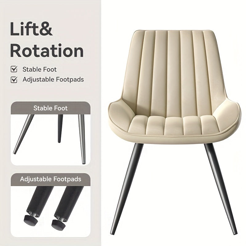 Modern Dining Chairs Set Of 2\u002F4! Comfy Dining Room Chairs Reception Chair with Thick Cushions, Upholstered Fabric Kitchen Side Chairs with Metal Legs Suitable for Office Bar Kitchen Dining Room