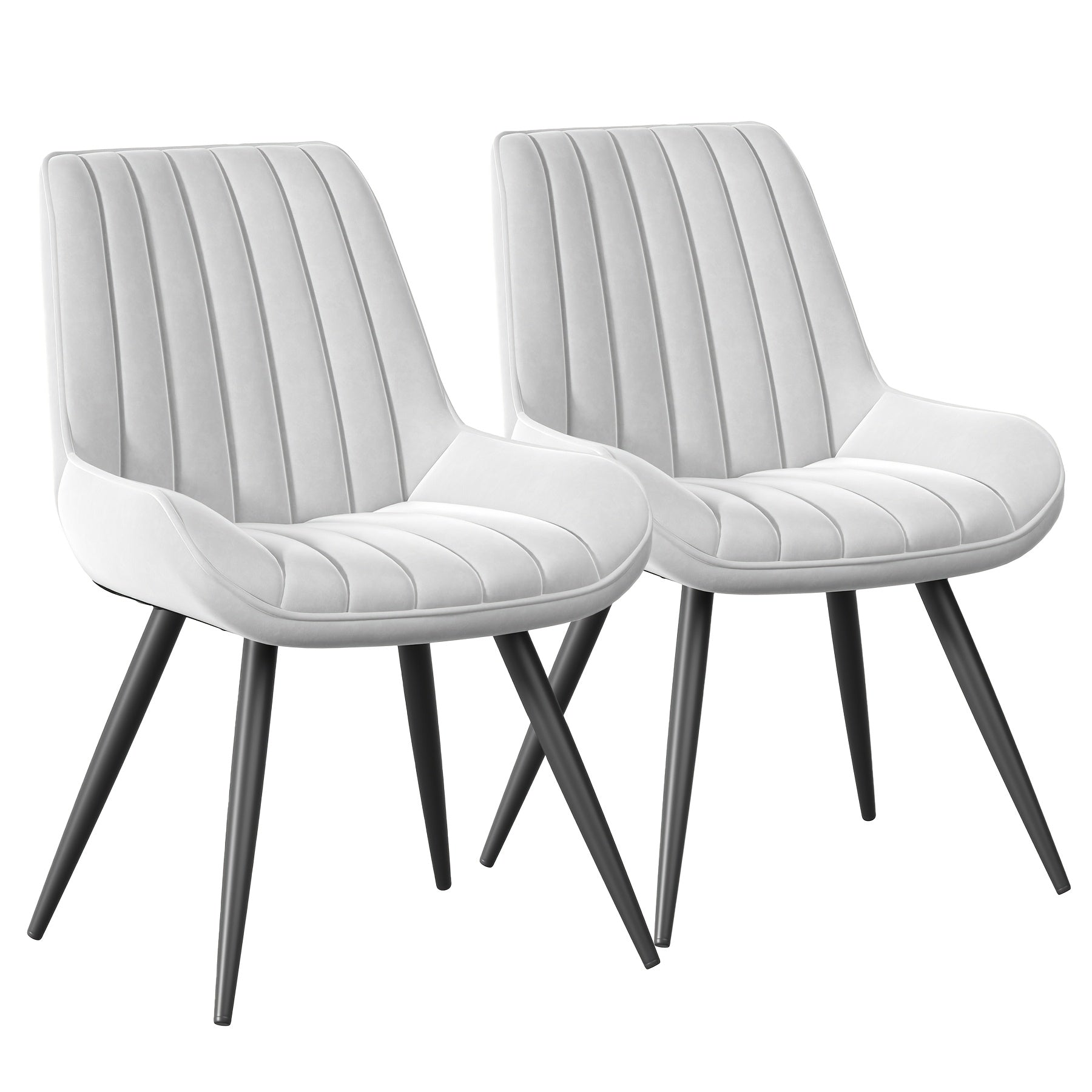 Modern Dining Chairs Set Of 2\u002F4! Comfy Dining Room Chairs Reception Chair with Thick Cushions, Upholstered Fabric Kitchen Side Chairs with Metal Legs Suitable for Office Bar Kitchen Dining Room